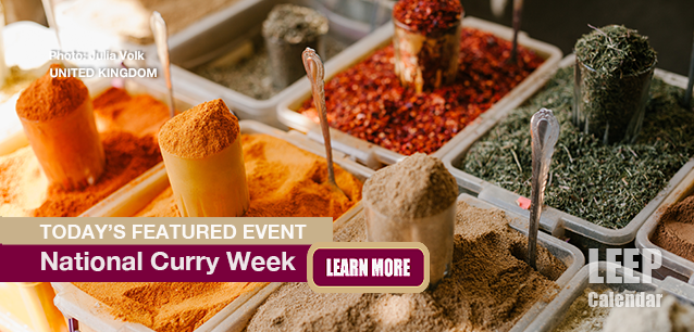 No Image found . This Image is about the event Curry Week, Ntl. (UK): October 6-12 (est). Click on the event name to see the event detail.