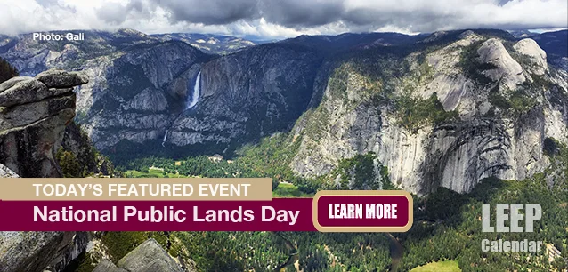 No Image found . This Image is about the event Public Lands Day, Ntl.: September 28. Click on the event name to see the event detail.