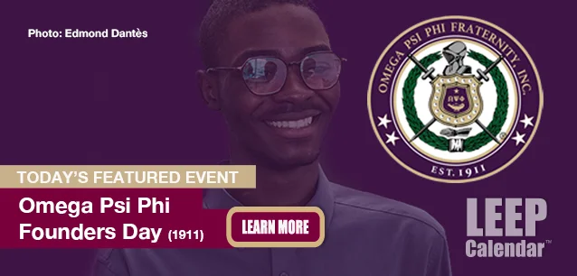 No Image found . This Image is about the event Omega Psi Phi Founders Day (1911): November 17. Click on the event name to see the event detail.