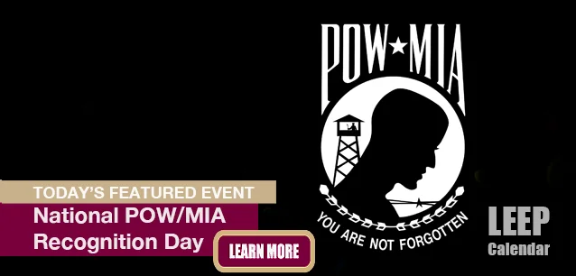 No Image found . This Image is about the event POW/MIA Recognition Day, Ntl.: September 20. Click on the event name to see the event detail.