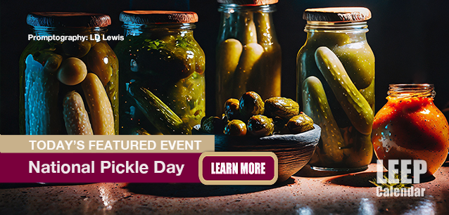 No Image found . This Image is about the event Pickle Day, Ntl.: November 14. Click on the event name to see the event detail.