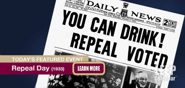 No Image found . This Image is about the event Repeal Day (1933): December 5. Click on the event name to see the event detail.