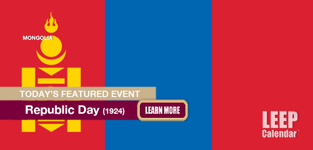 No Image found . This Image is about the event Republic Day, (MN)(1924): November 26. Click on the event name to see the event detail.