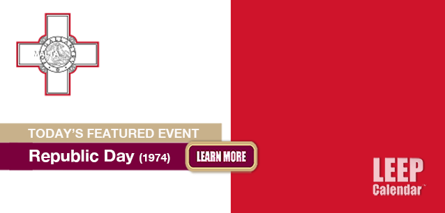 No Image found . This Image is about the event Republic Day, (MT)(1974): December 13. Click on the event name to see the event detail.