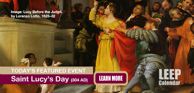 No Image found . This Image is about the event Santa Lucia Day (SE): December 13. Click on the event name to see the event detail.