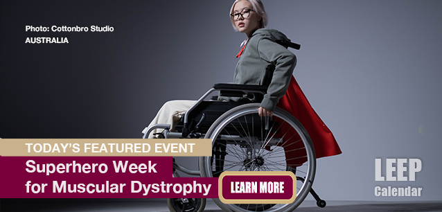 No Image found . This Image is about the event Superhero Week for Muscular Dystrophy (AU): September 1-7 (est). Click on the event name to see the event detail.