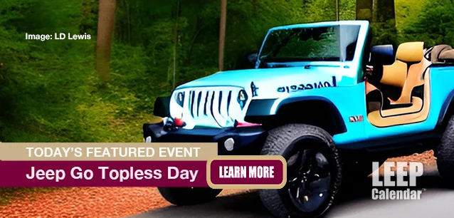 No Image found . This Image is about the event Go Topless Day*, Jeep: May 18 (est). Click on the event name to see the event detail.