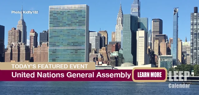 No Image found . This Image is about the event United Nations General Assembly (US-NY): September 10-24. Click on the event name to see the event detail.