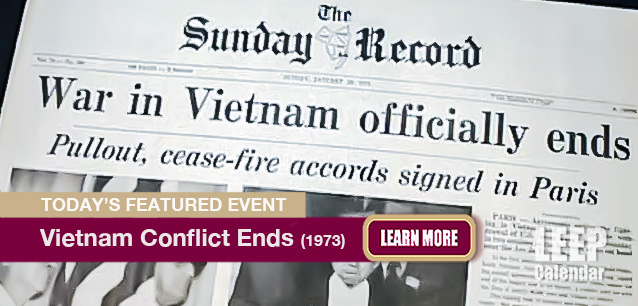 No Image found . This Image is about the event Vietnam Conflict Ends (1973): January 27. Click on the event name to see the event detail.