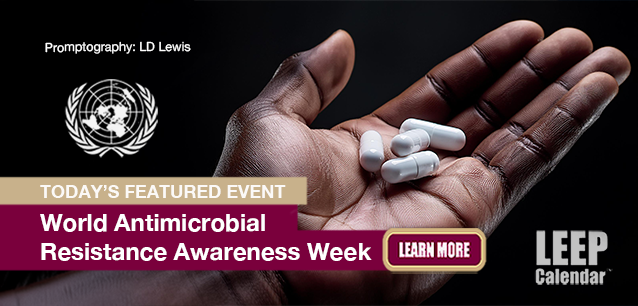 No Image found . This Image is about the event Antimicrobial Resistance Awareness Week, World: November 18-24. Click on the event name to see the event detail.