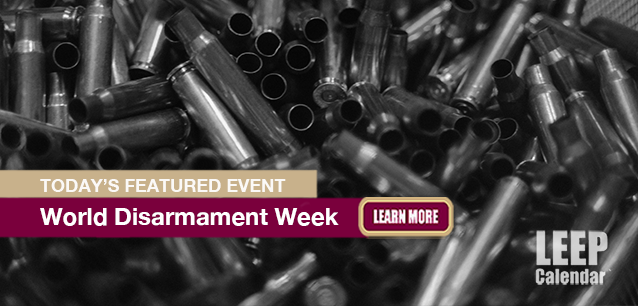 No Image found . This Image is about the event Disarmament Week, World: October 24-30. Click on the event name to see the event detail.