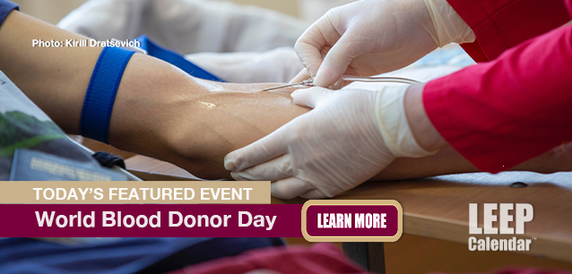 No Image found . This Image is about the event Blood Donor Day, World: June 14. Click on the event name to see the event detail.