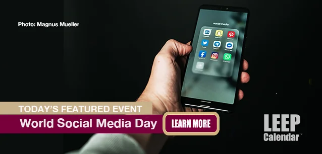 No Image found . This Image is about the event Social Media Day, World: June 30. Click on the event name to see the event detail.
