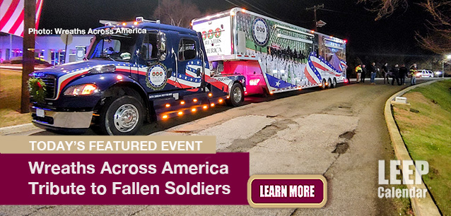 No Image found . This Image is about the event Wreaths Across America Tribute: December 13 (est). Click on the event name to see the event detail.