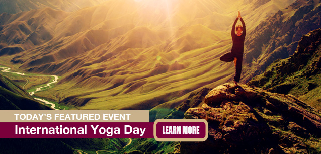 No Image found . This Image is about the event Yoga Day, Intl.: June 21. Click on the event name to see the event detail.