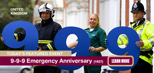 No Image found . This Image is about the event 9-9-9 Emergency Number Established (1937): July 1. Click on the event name to see the event detail.