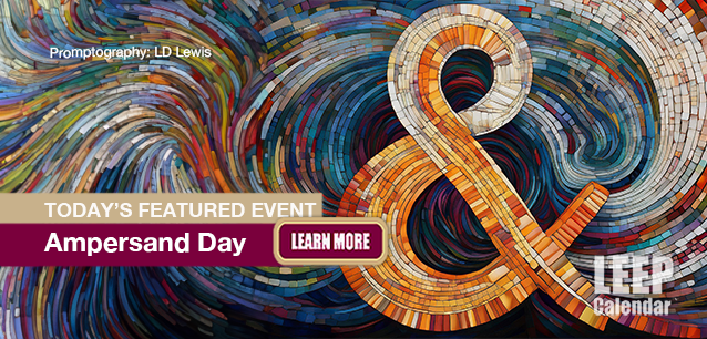 No Image found . This Image is about the event Ampersand Day, Ntl.: September 8   . Click on the event name to see the event detail.
