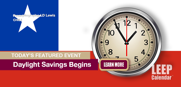 No Image found . This Image is about the event Daylight Savings (CL), Begins: September 7. Click on the event name to see the event detail.