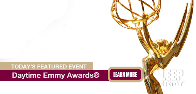 No Image found . This Image is about the event Emmy Awards, Daytime: June 6 (est). Click on the event name to see the event detail.