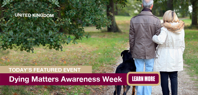 No Image found . This Image is about the event Dying Matters Awareness Week (UK): May 5-11 (est). Click on the event name to see the event detail.