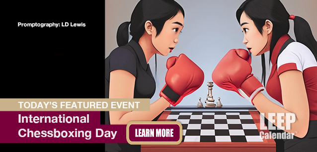 No Image found . This Image is about the event Chessboxing Day, Intl: July 21. Click on the event name to see the event detail.