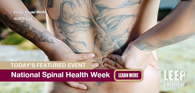 No Image found . This Image is about the event Spinal Health Week (AU): May 26-June 1. Click on the event name to see the event detail.