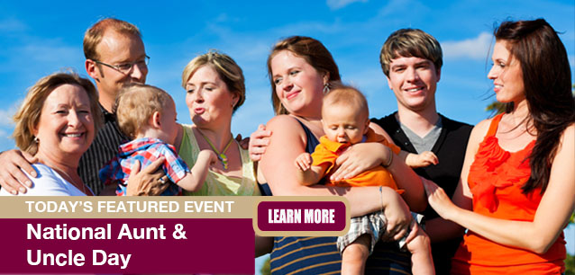 No Image found . This Image is about the event Aunt and Uncle Day: July 26. Click on the event name to see the event detail.