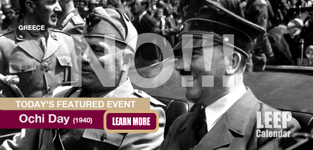 No Image found. This Image is about the event Ochi Day (GR)(1940): October 28. Click on the event name to see the event detail.