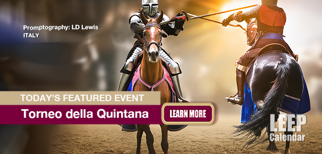 No Image found . This Image is about the event Jousting, Torneo della Quintana (IT): July 12. Click on the event name to see the event detail.